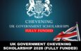 UK Government Chevening Scholarship 2026 (Fully Funded)