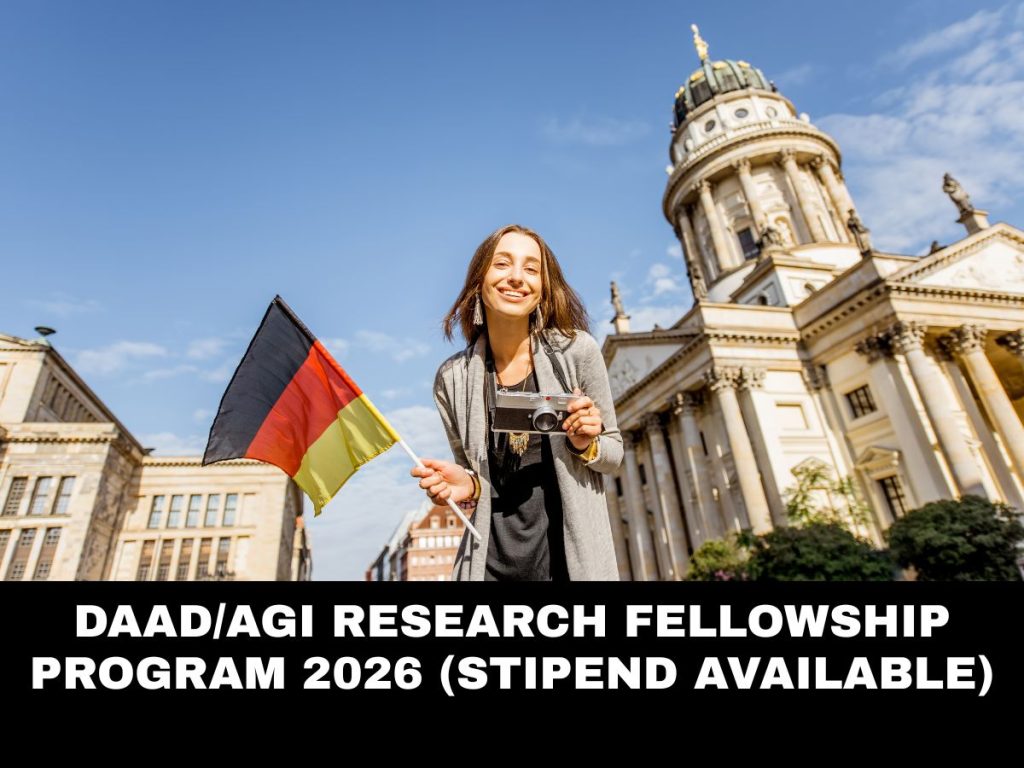 DAAD/AGI Research Fellowship Program 2026 (Stipend Available)