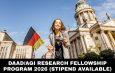 DAAD/AGI Research Fellowship Program 2026 (Stipend Available)
