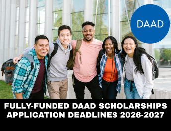 Fully-funded DAAD Scholarships Application Deadlines 2026-2027